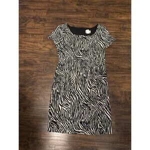 Women’s Women’s Pencil Dress Robbie Bee Size 8 Zebra Print Y2K